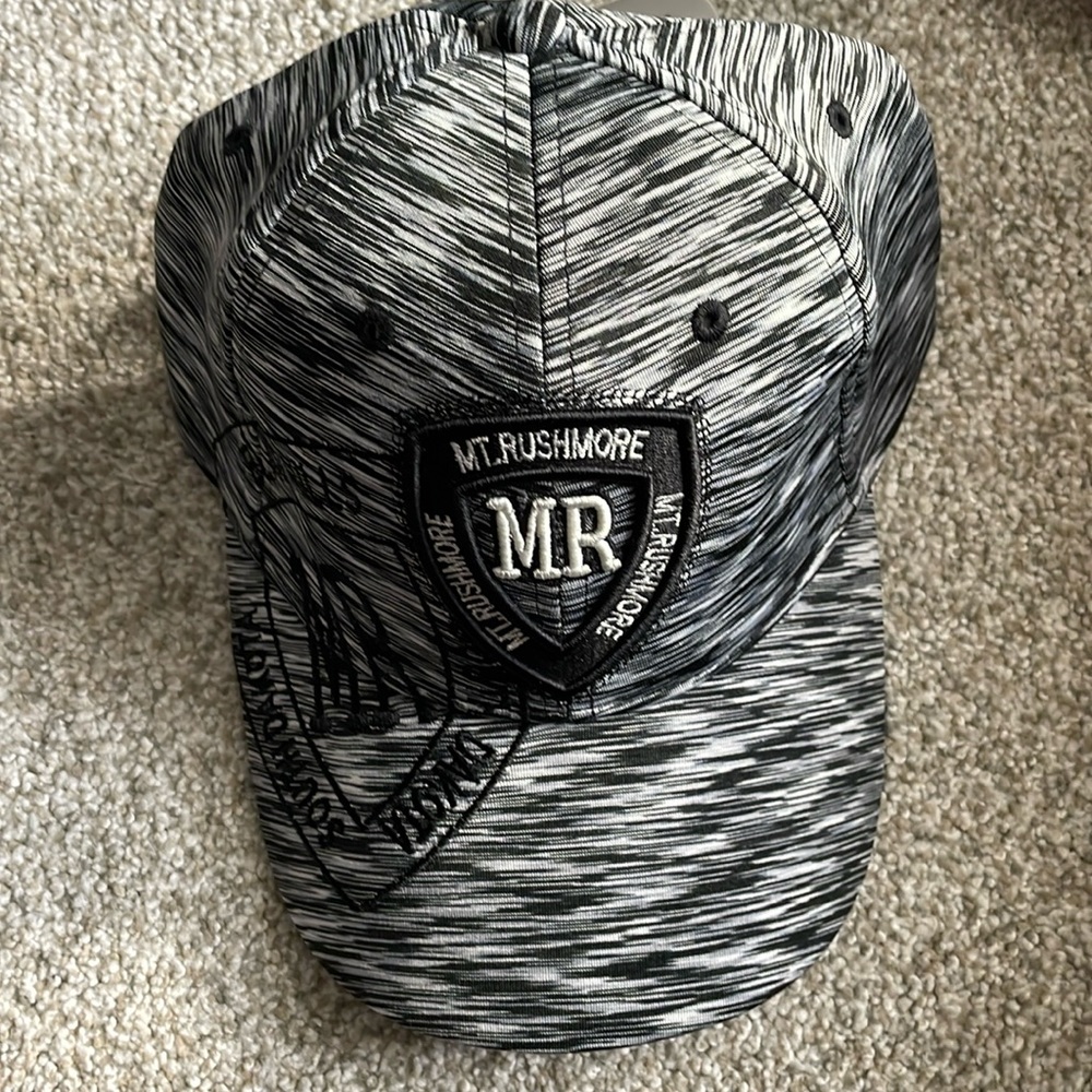 Mount Rushmore Robin Ruth Adjustable Hat Cap Gray White Black